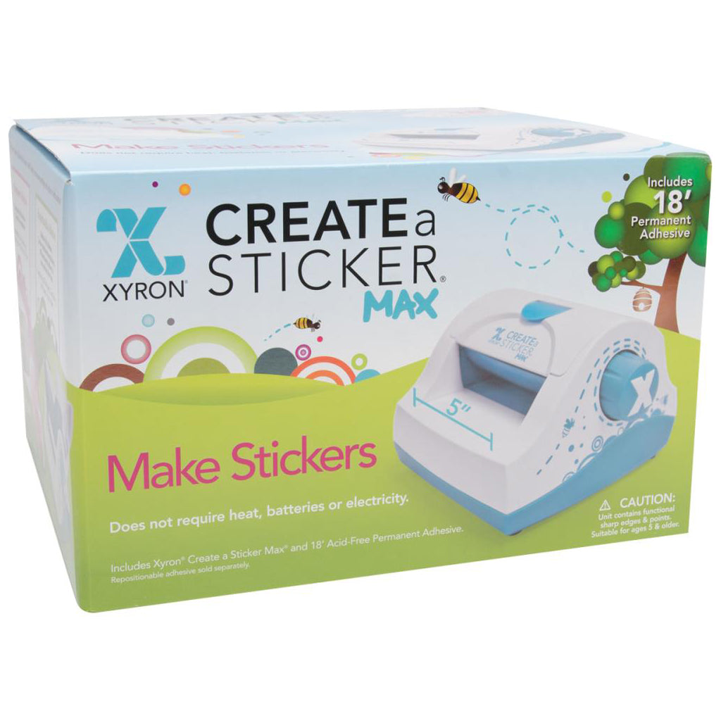 Xyron Create-a-Sticker, máquina de etiquetas y etiquetas de 5 pulgadas para  pequeñas empresas y manualidades de bricolaje y recambio de laminado de