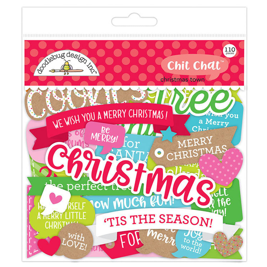 DOODLEBUG Efímeras o Recortables Chit Chat Colección Christmas Town