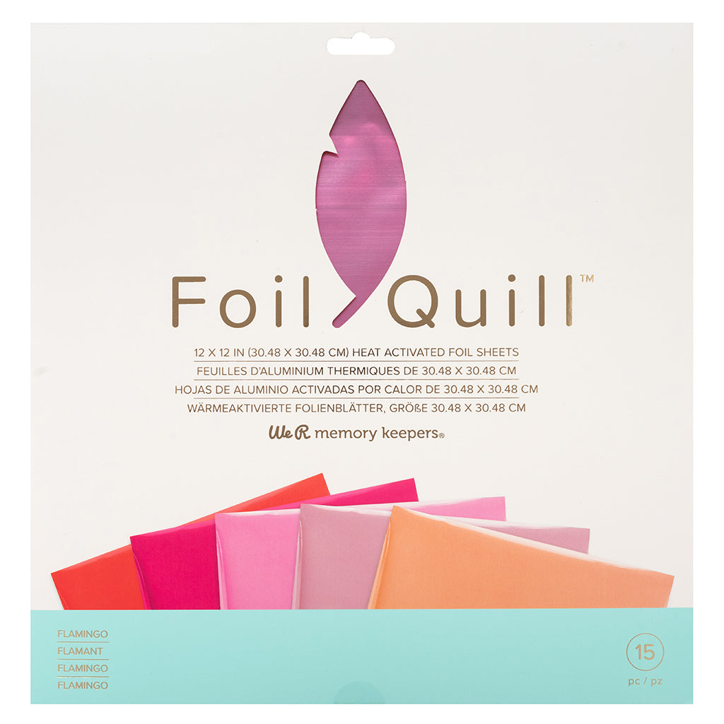 WE R MEMORY KEEPERS Hojas de Trasferencia Foil Quill Flamingo