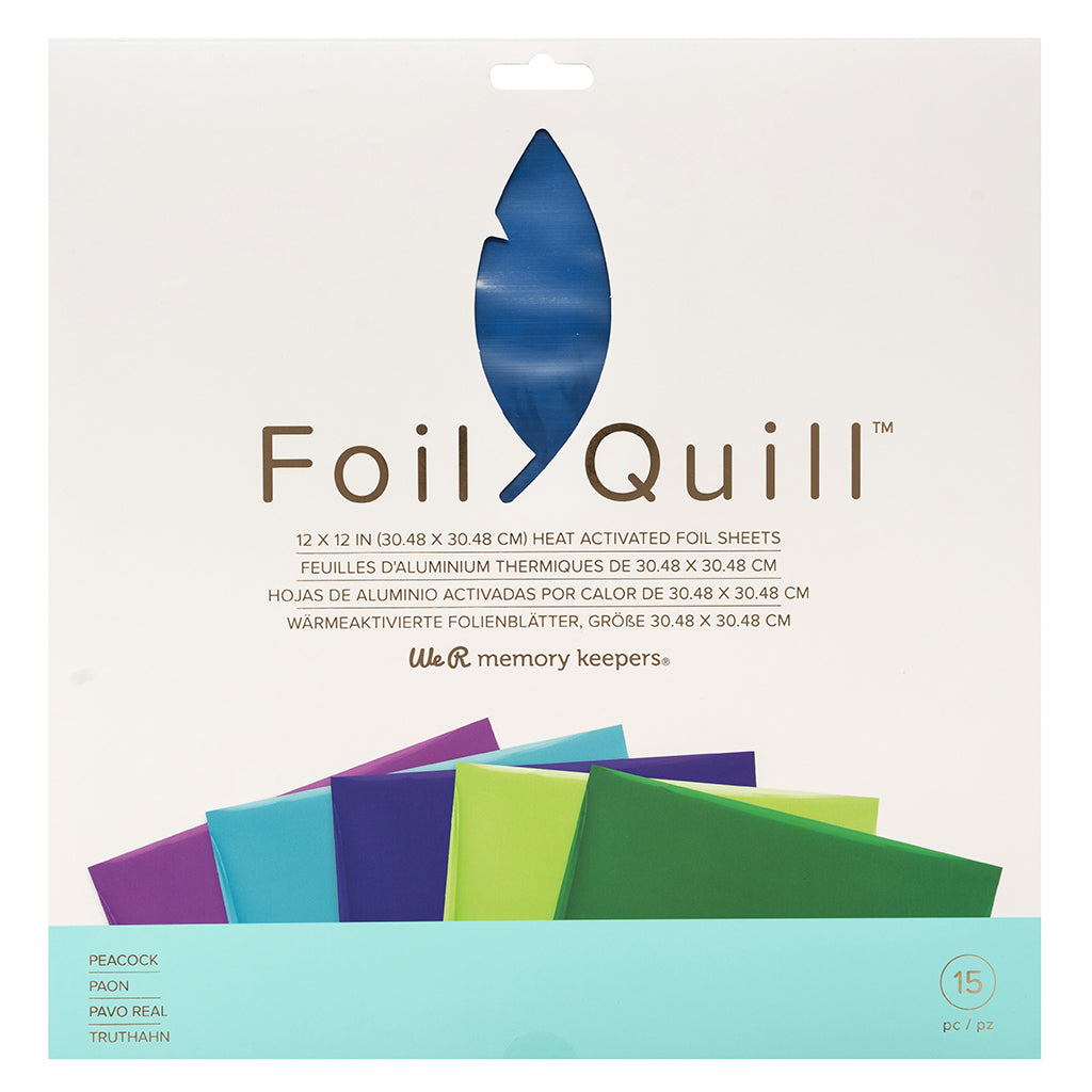 WE R MEMORY KEEPERS Hojas de Trasferencia Foil Quill Pavorreal