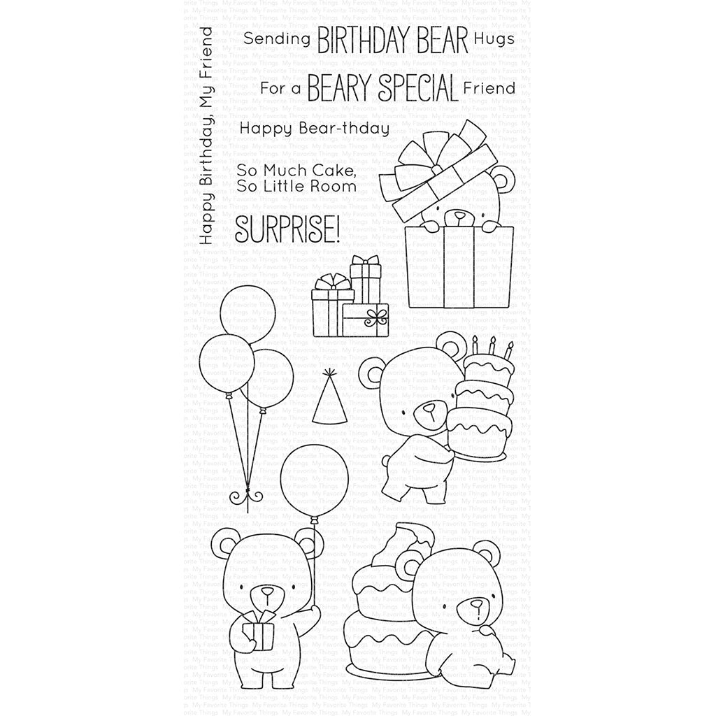 MY FAVORITE THINGS Sello - Bear Special Birthday