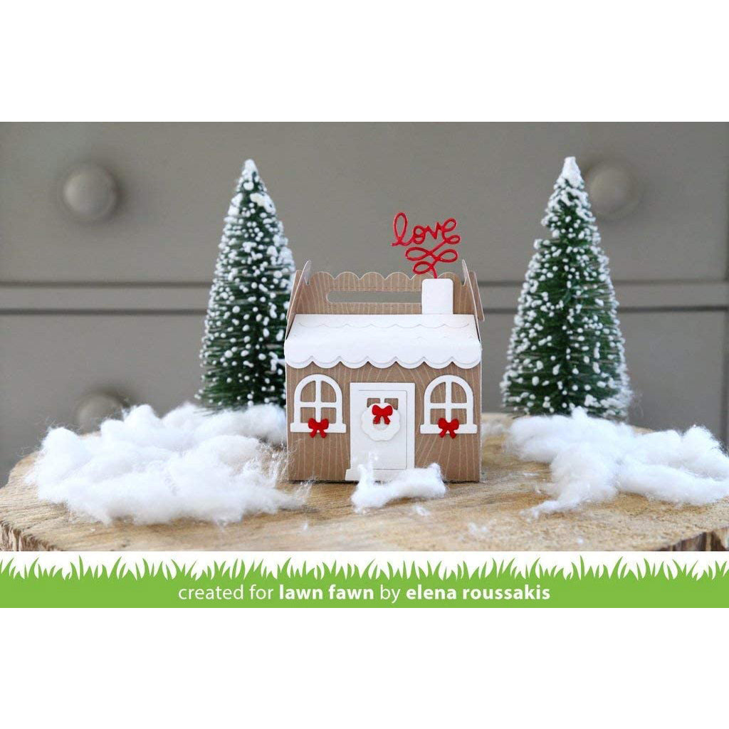 LAWN FAWN Suaje - Scalloped Treat Box Winter House Add-On