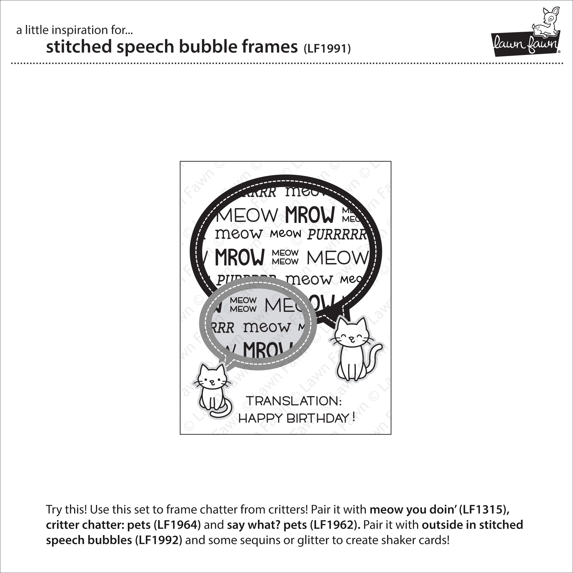 LAWN FAWN Suaje - Stitched Speech Bubble Frames